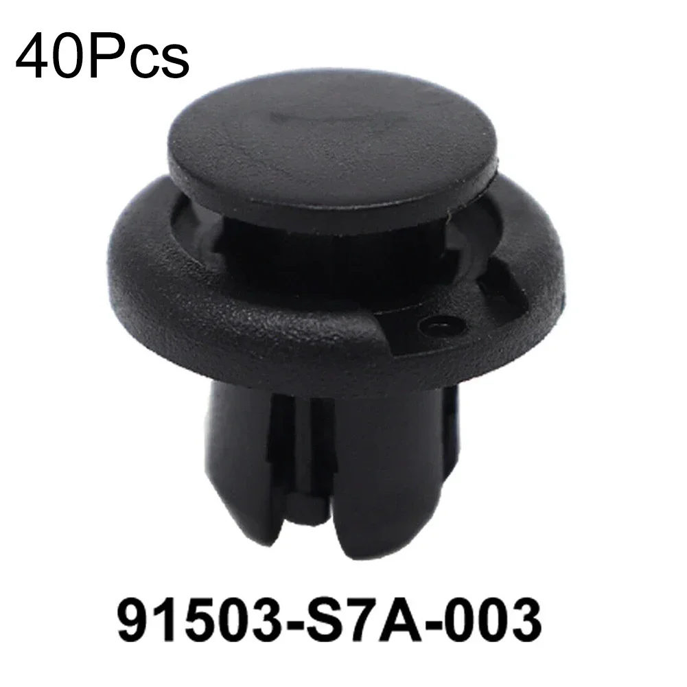 40Pcs Bumper Grille Engine Under Tray Trim Panel Clips For Honda 91503-S7A-003 Chassis Fastener Clip Rivets
