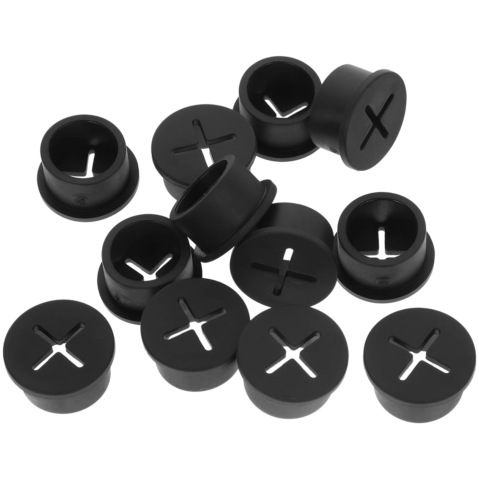 12 Pcs Desk Hole Cover Rubber Grommets for Wires Inch Wall Cord Kit Wiring Gasket