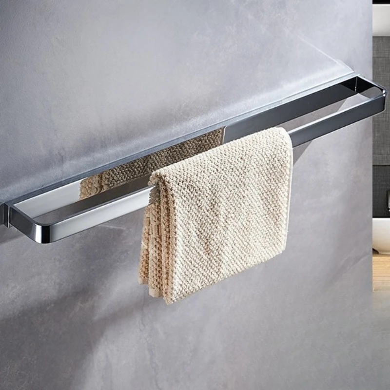 Copper chrome bath towel towel rack bathroom bathroom hardware pendant rack white paint hotel set toilet paper