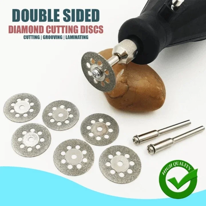 10 unids/set discos de corte de diamante rueda de corte súper delgada herramienta rotativa Dremel para cortar azulejos de vidrio pulido de piedras preciosas tallado