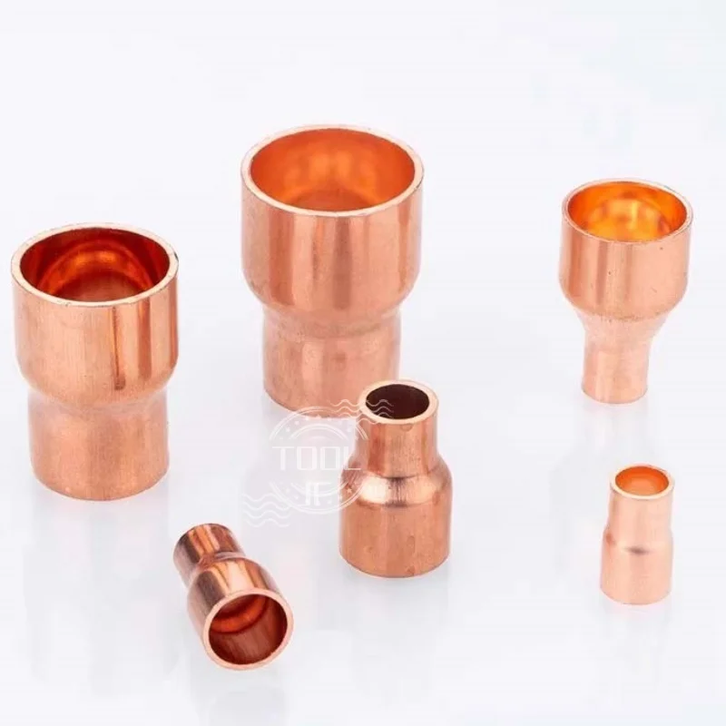 T2 Copper Reducer Coupling Copper Fitting Reducing Straight Coupling Welding Pipe Connector for Air Conditioning Refrigeration