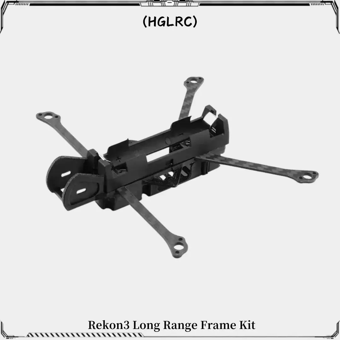 HGLRC Rekon3 140mm 3K Fibra di carbonio 3 pollici Kit telaio a lungo raggio per 18650 FPV Racing Freestyle LR3 Nano Drone a lungo raggio Parti fai da te