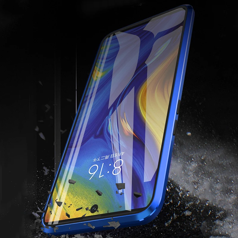 Custodia con cornice in metallo Full Wrap per Samsung Galaxy S23 S22 Ultra S21 S20 FE S9 S24 Note 10 20 Lite Plus Cover posteriore in vetro a doppia