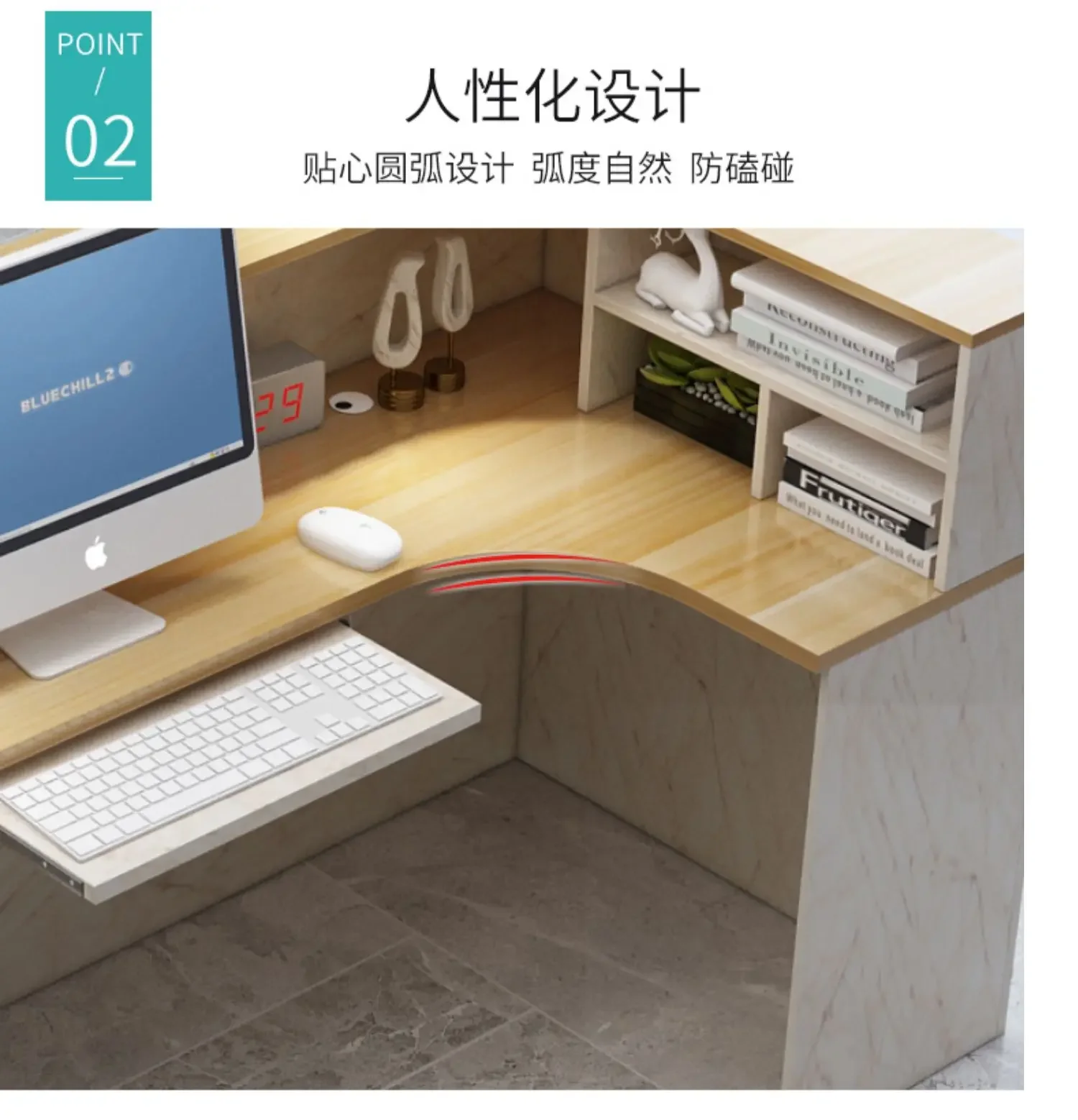 HHShop مكتب أمامي صغير لصالونات التجميل ومكتب استقبال زاوية لمتجر الملابس