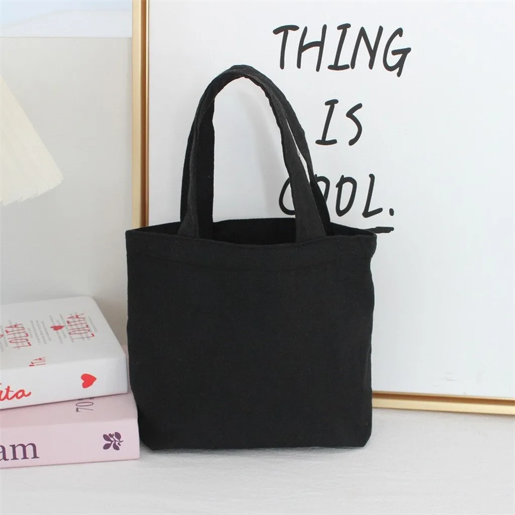 

Gifts Bag Compact Handheld Lunch Bag Small Tote Bag Canvas For Daily Use Short Trips Lunch Carrying