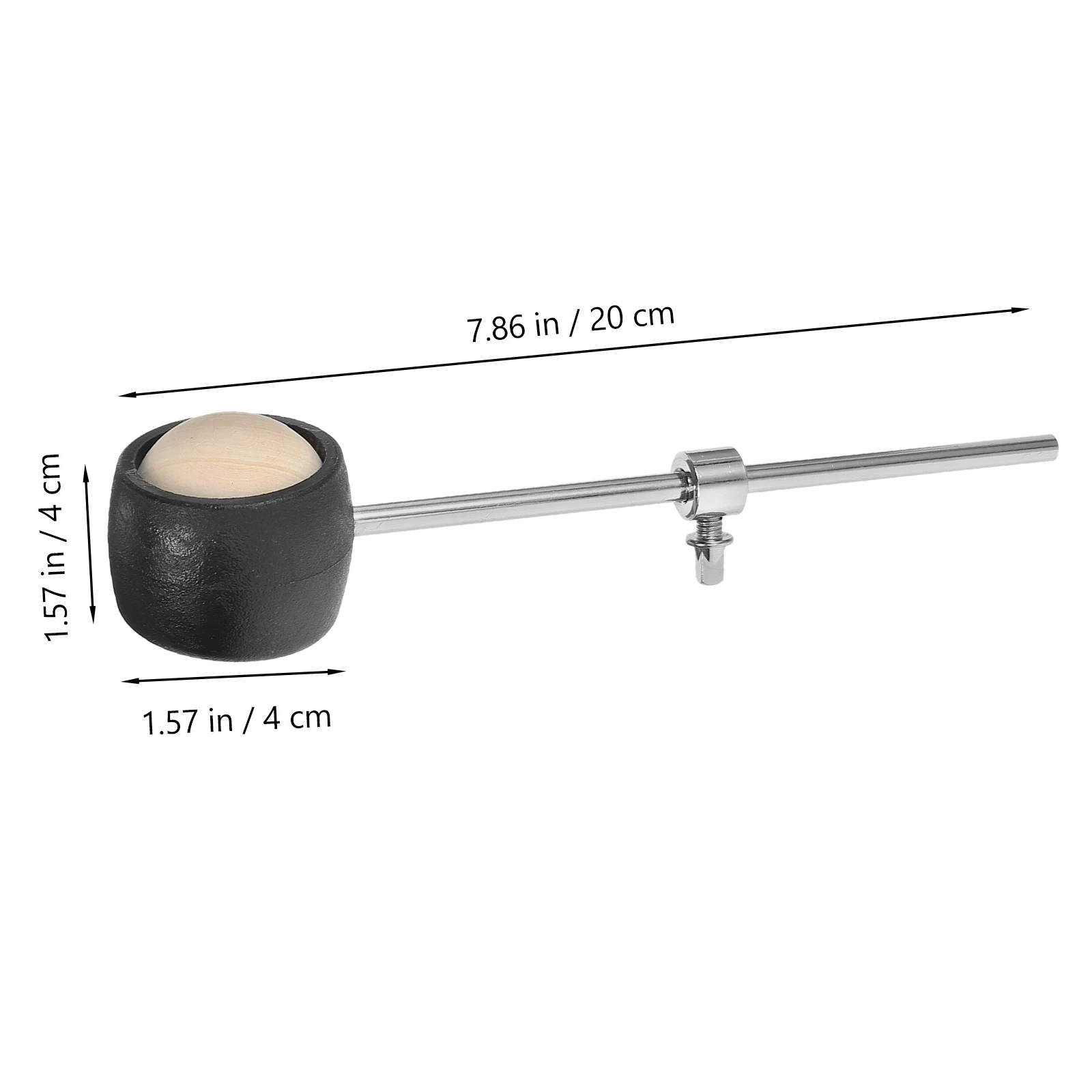 

Solid Wood Hammer Pedal Parts Set Stainless Steel Durable Long Life Easy Install Bass Drum Replace Hammer Wood Percussion