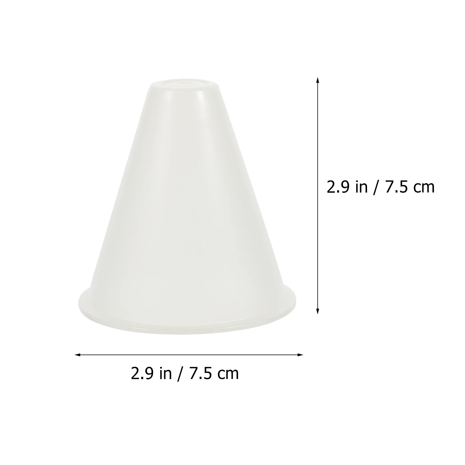 

Luminous Roller Skating Cones White Stable Flat Bottom Hollow Design Lightweight Portable Traffic Sports Training