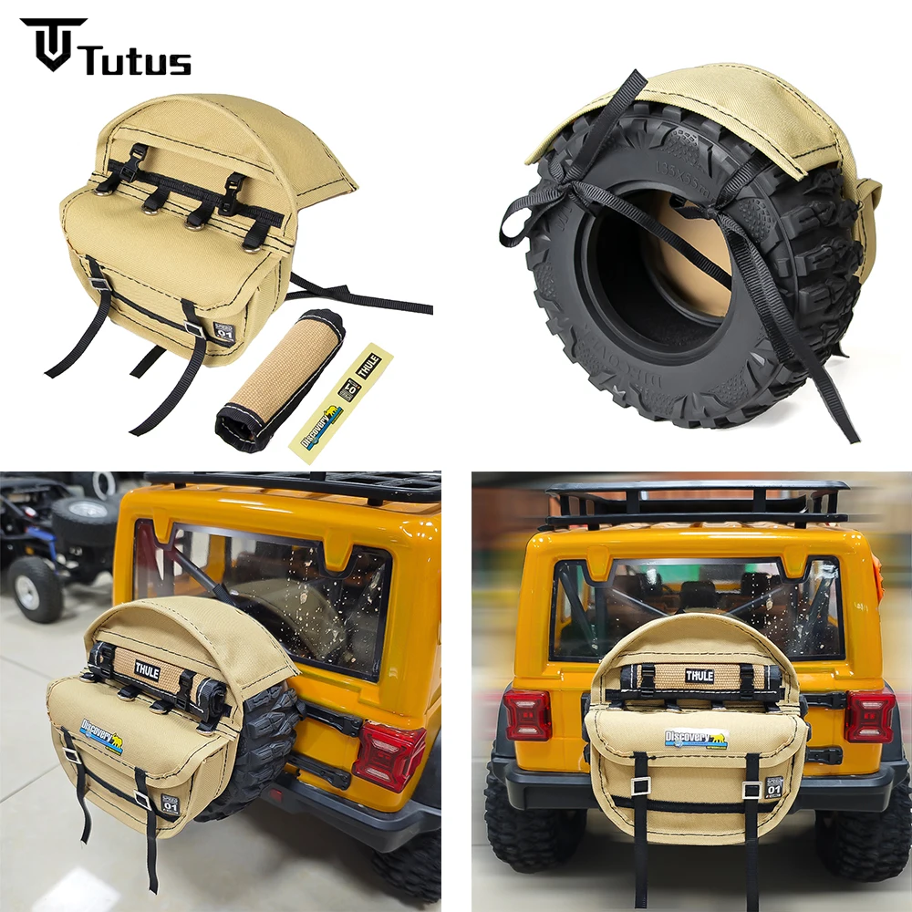 1/8 1/10 RC Spare Tire Cover for Axial SCX10 TRX4 D90 | Realistic Simulation Wheel Storage Bag | Crawler Car Accessories & Decor