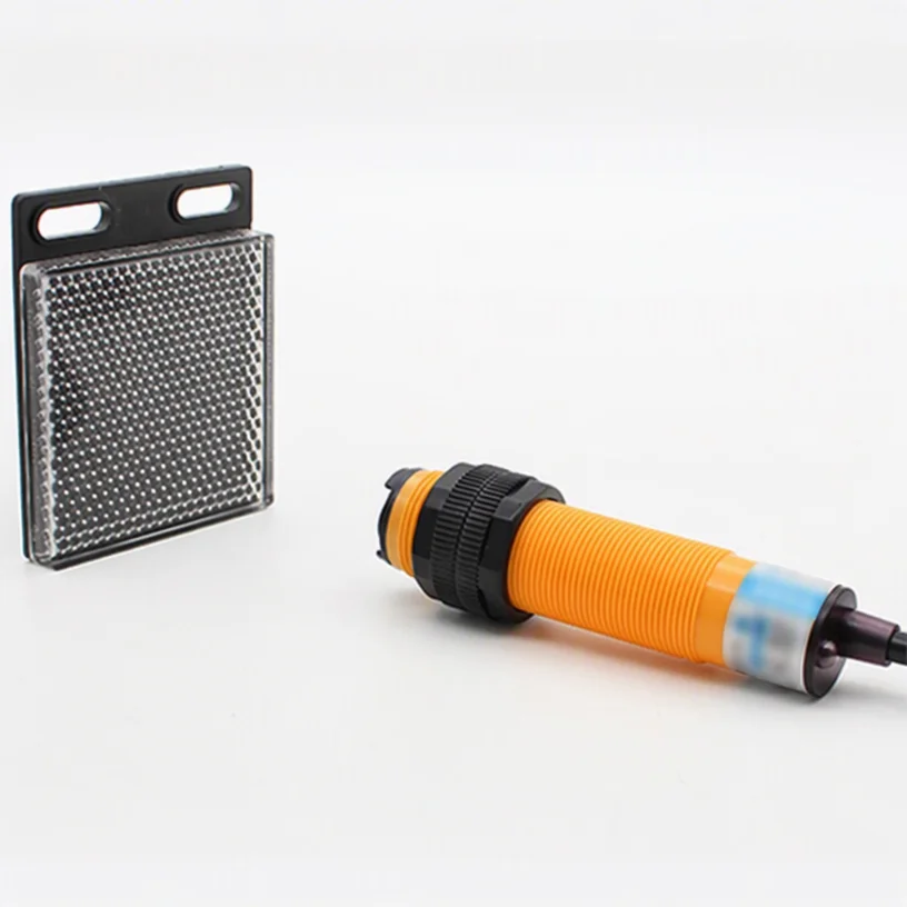 Photoelectric Switch Sensor M18 5M 10M 10 to 30V DC Retro Reflection or Through Beam Proximity Switch Sensor