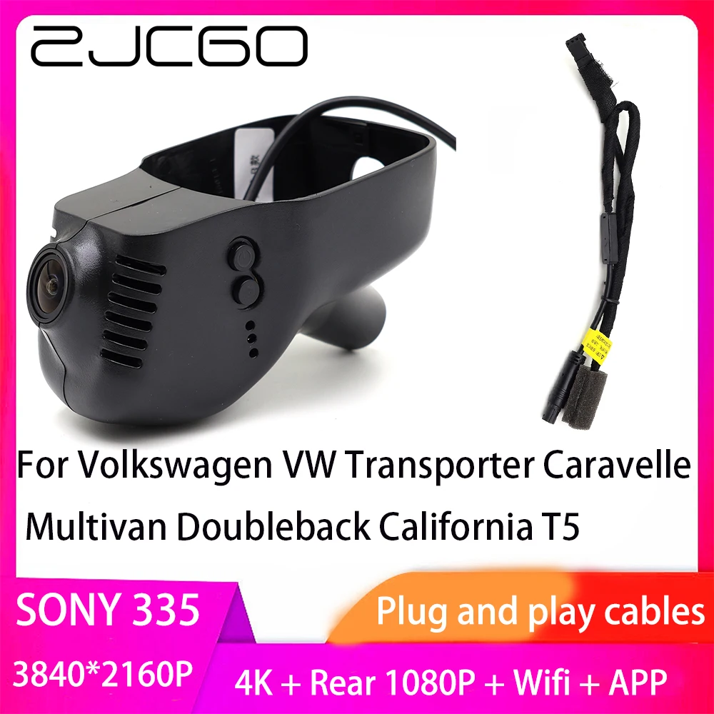 

Видеорегистратор ZJCGO 4K 2160P для Volkswagen VW Transporter Caravelle Multivan Doubleback California