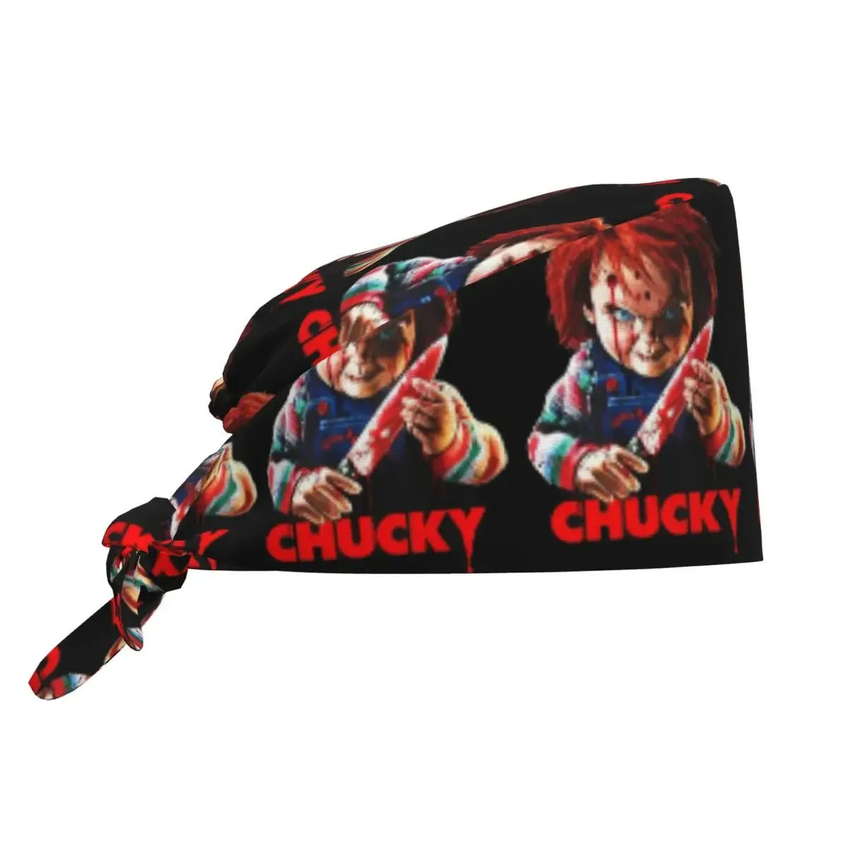 Bride Of Chucky Horror Film Movie Scrub Hat Doctor Working Surgical Cap Men Women Adjustable Nursing Caps for Dentist