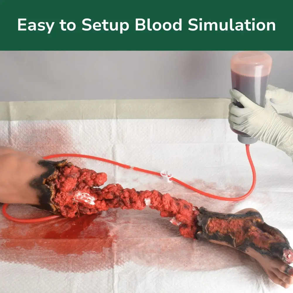 Wearable Partial Leg Amputation Wound Simulator, Right