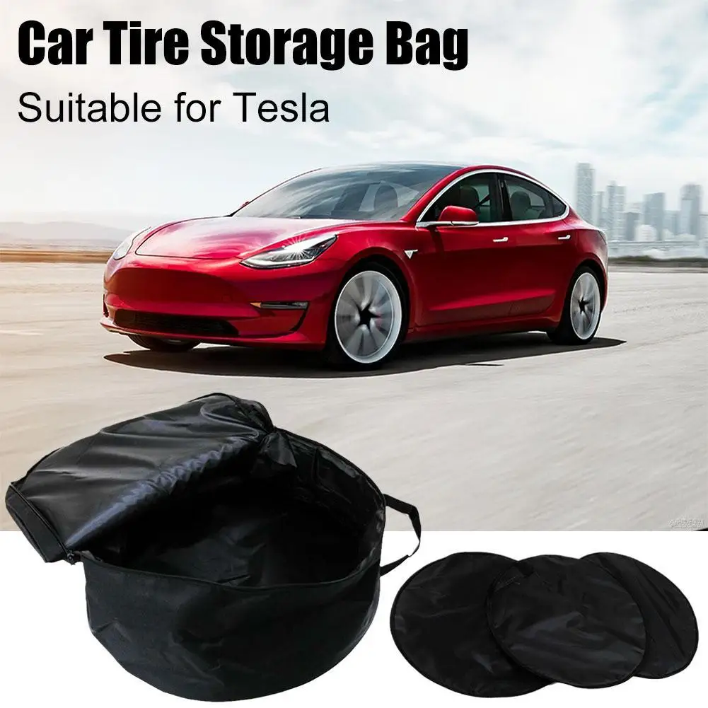 

Wheel Cover Storage Bag Hubcaps For Tesla Model Y 19 Inch Hub Cap Portable Carrying Organizer Bag Car Hubcap Car Accessories