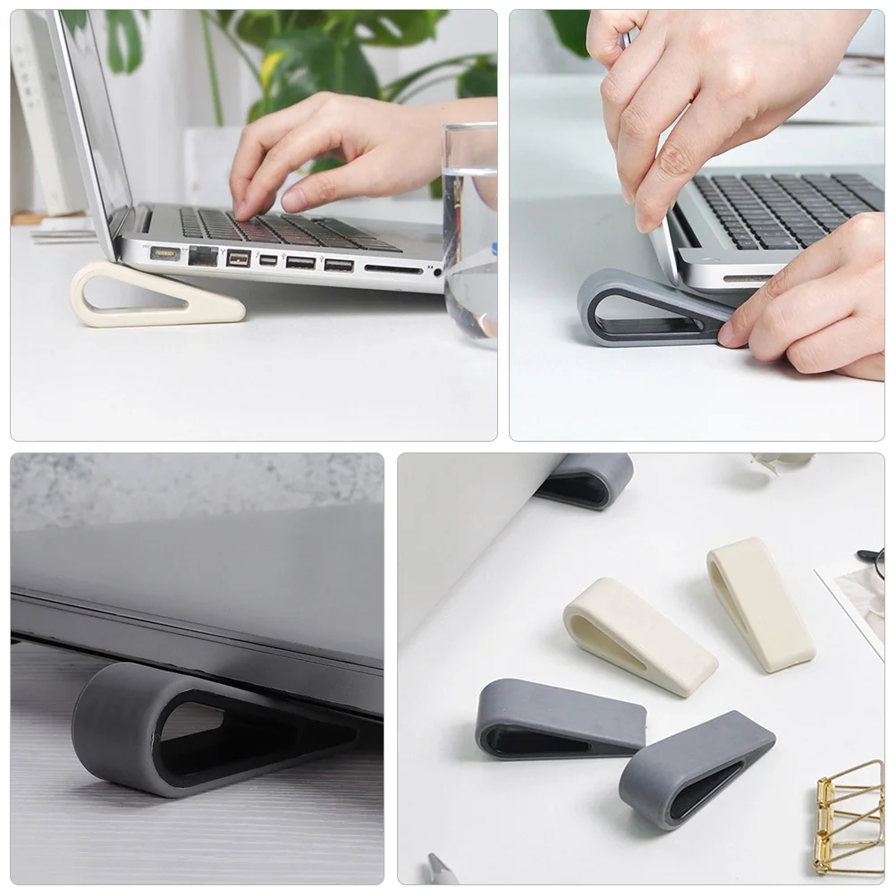 

4pcs Laptop Stand Heightening Bracket For Laptop Cooling Stand Portable Notebook Computer Support Silicone Plastic