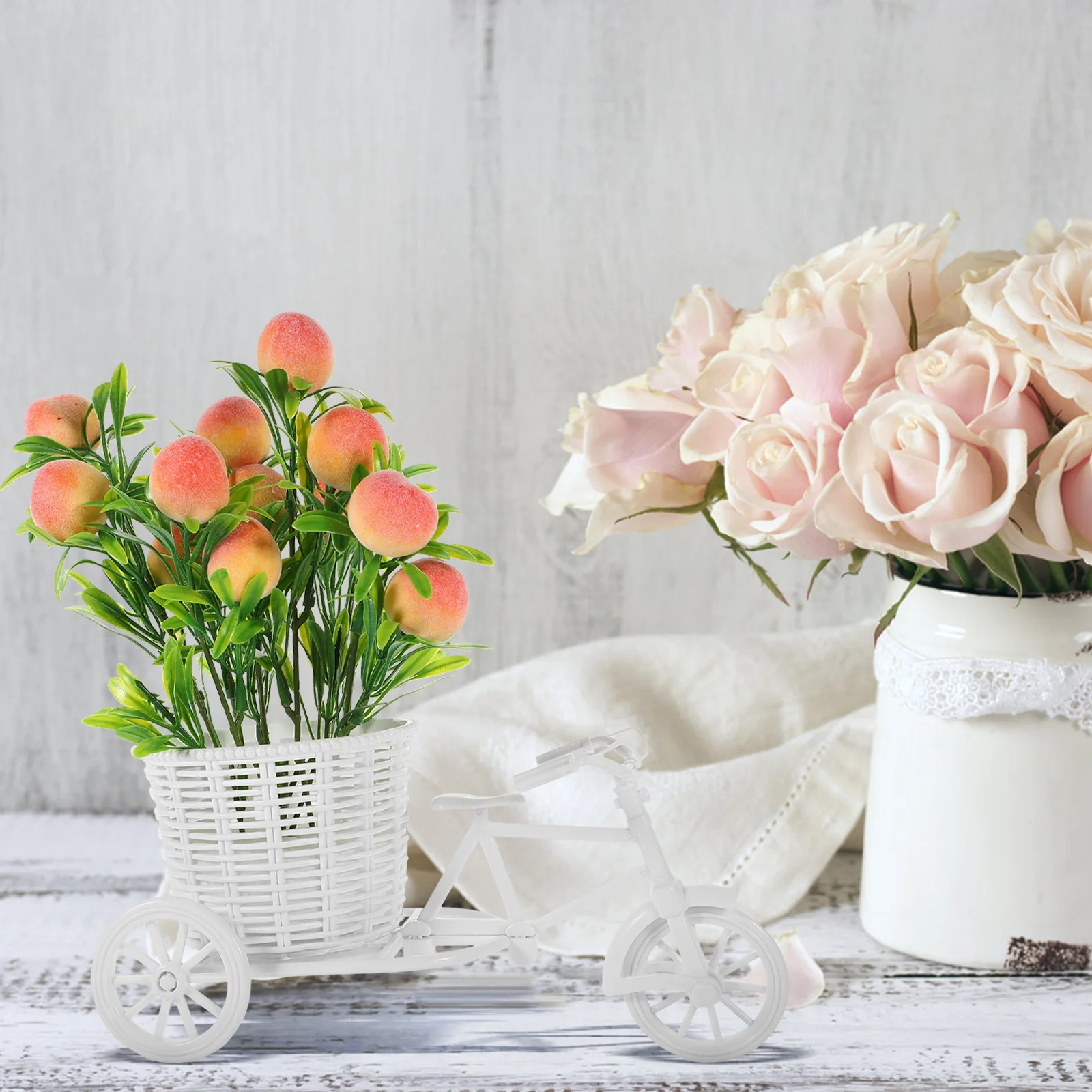 

Artificial Flower Set Simulated Peach Decor For Home Wedding Party Centerpiece Table Decoration Floral Party Supplies