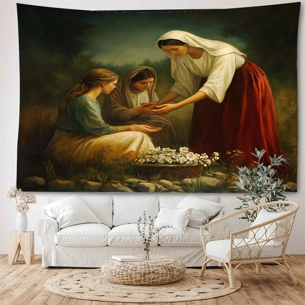 Mayan goddess Madonna background decorative tapestry European mythology Madonna background decorative tapestry