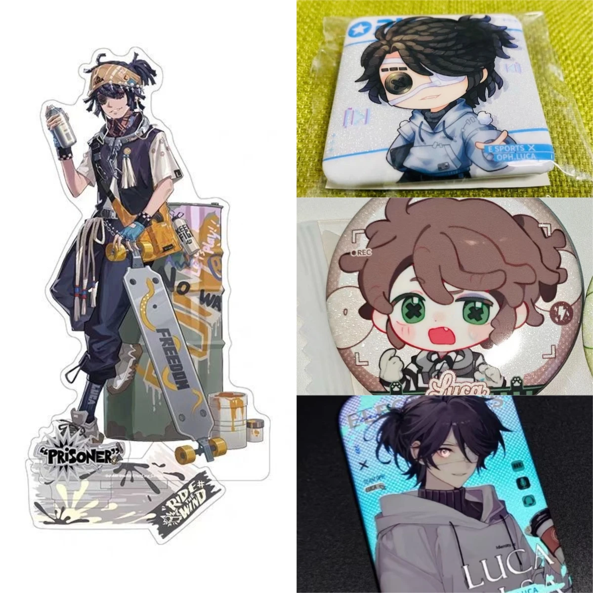 

Game Identity Ⅴ Prisoner Luca Balsa Cosplay Brooches Cute Cartoon Figure Metal Badge Pin Fashion Jewelry Set