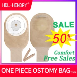 20 Pcs Colostomy Bags 15-60mm Barrier with Stripe Ostomy Bags Anti-leak Stoma Care Ostomy Pouches Clips Closure