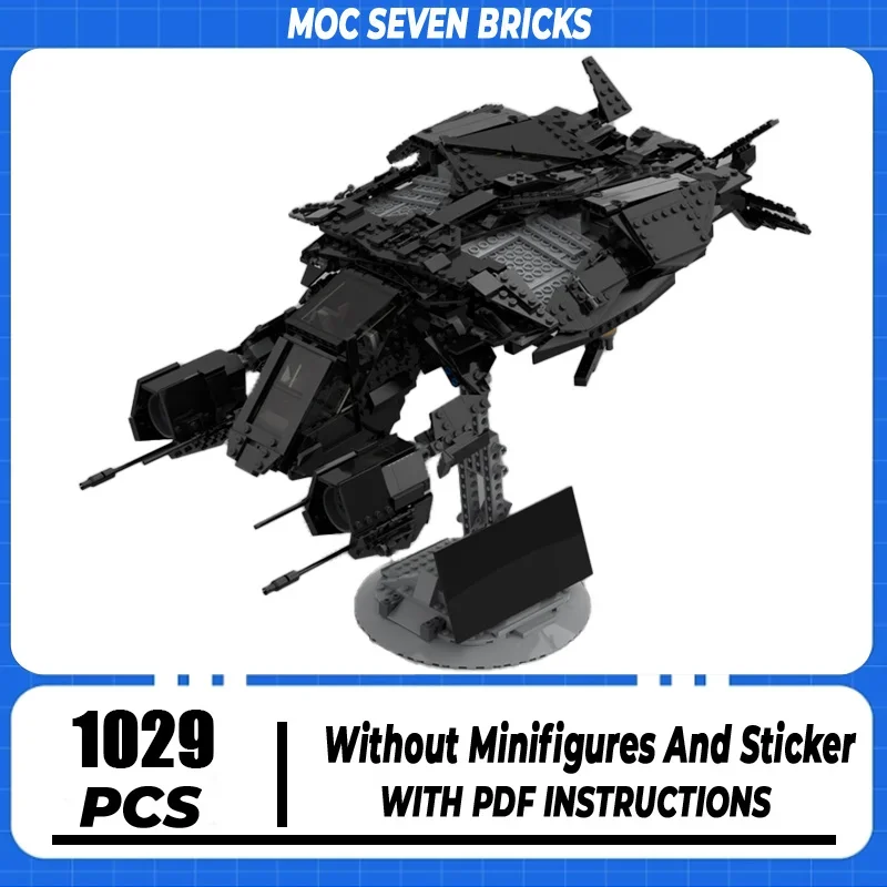 

Moc Building Blocks Classic UCS Scale Bat Model Technology Bricks Midnight Knight Sportscar DIY Toys For