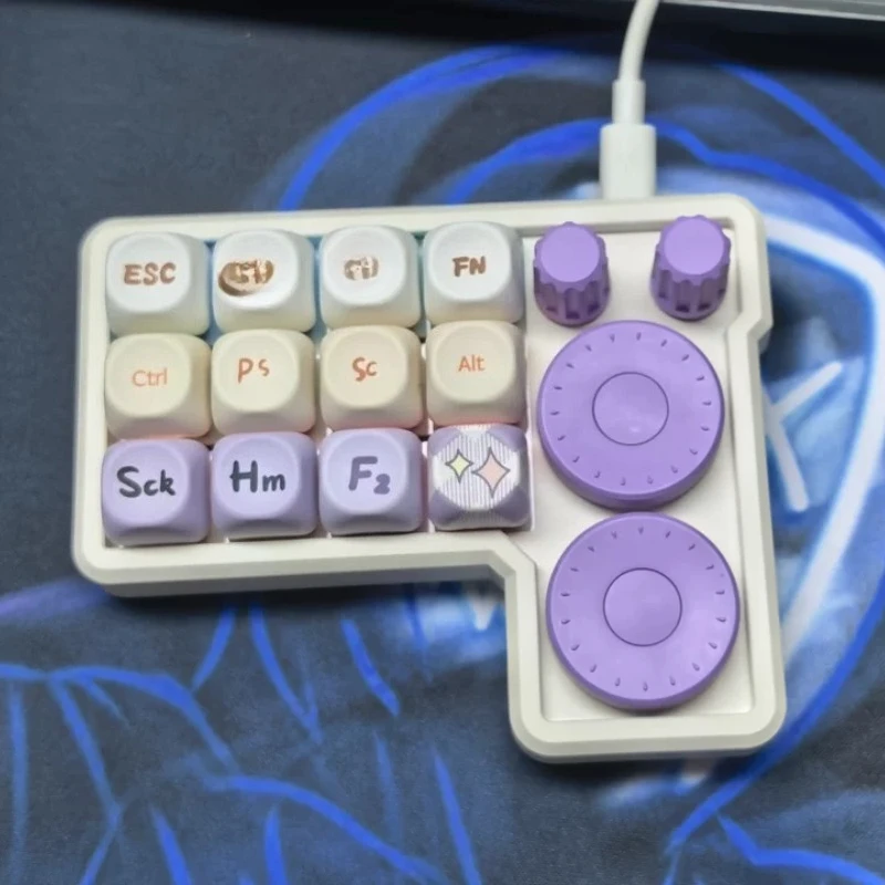Hot Sales YYR4V2 2IN Custom Keyboard Illustration/Editing/Editing/Drawing RGB Portable Keypad Dual Knob for Windows MacOS