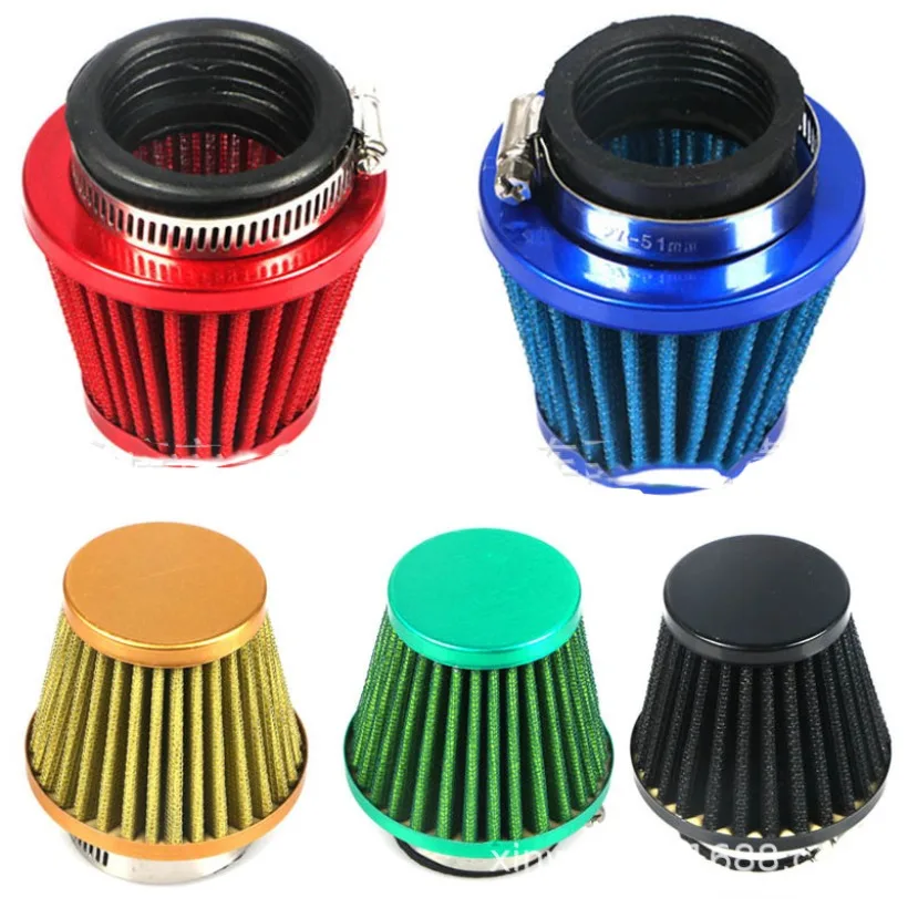 Conical Air Filters Universal Clamp-on Air Filter Tapered Cone Closed-top Cool Air Filter For Car Motorcycle Off-road Vehicle