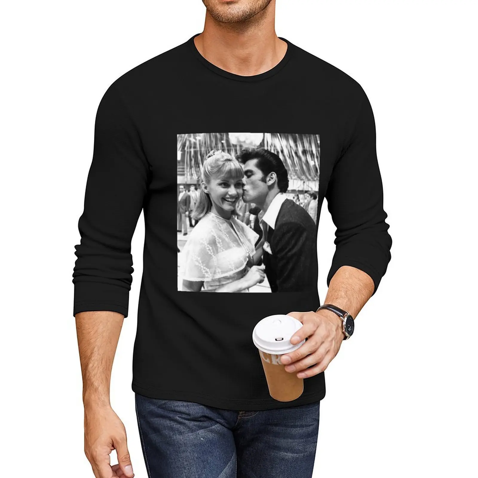 

Olivia Newton John kiss Long T-Shirt quick drying t-shirt aesthetic clothes oversized t shirt korean fashion clothes for men