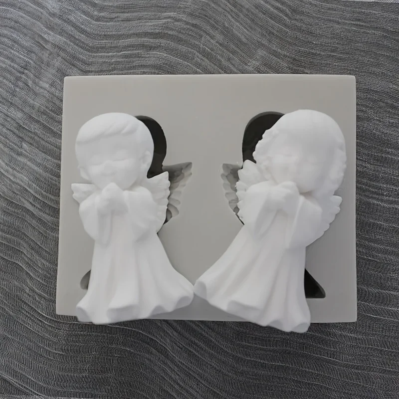 3D Angel Prayer Silicone Mold, Suitable for DIY Handicrafts, Epoxy Resin, Soft Clay and Plaster - Multi-Functional Resin Casting