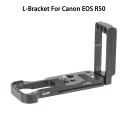 Metal L-Bracket for Canon EOS R50 Vlogging Tripod Kit L Plate Holder Hand Grip Tripod QR Plate Photography Camera Accessories