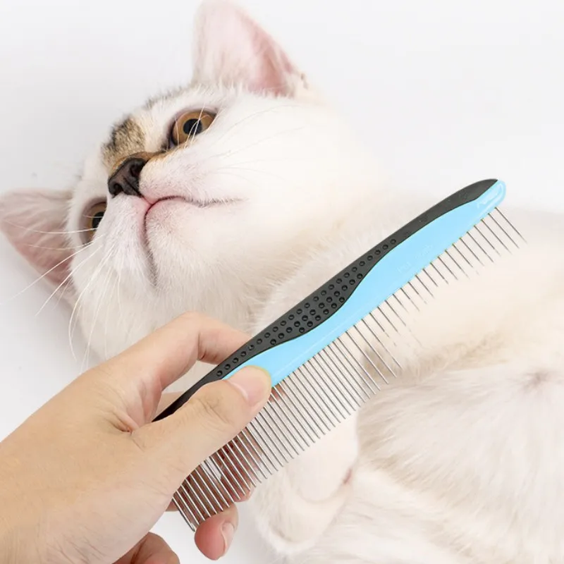 

Cat Comb Massage Cat Brush Stainless Steel Cats Comb Straight Combs for Cats Hair Knot Opening Pet Hair Remover Pet Products