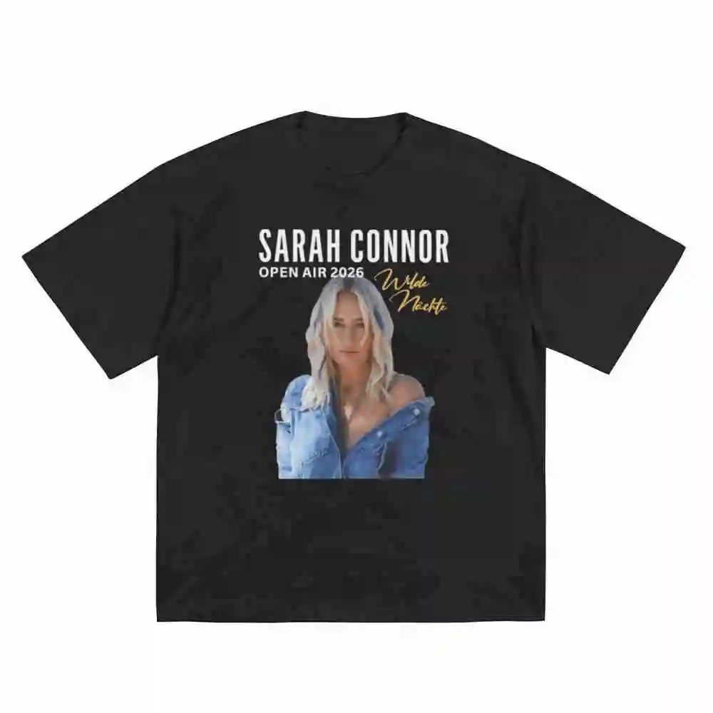 Sarah Connor Wilde Nachte Concert Tour 2026 Short Sleeve Tee 100% Cotton T-Shirt