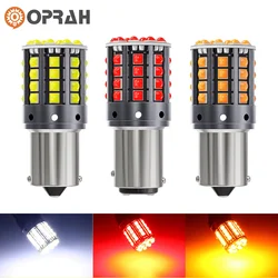 Oprah 1PCS Super Bright 1156 ba15s p21w LED Bulbs py21w 1157 bay15d canbus 7440 7443 T20 3030SMD STOP LAMP Turn Signal Lamp 12V