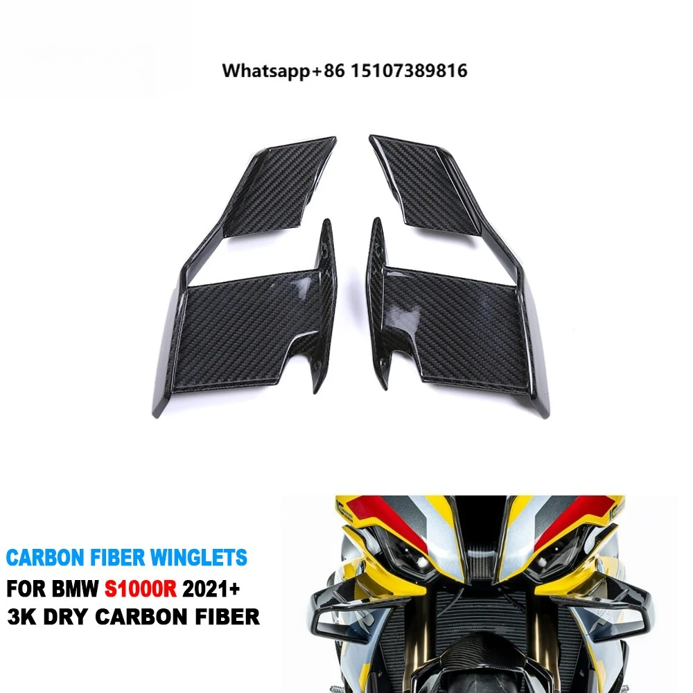 

Carbon 100% Real 3K Dry Carbon Fiber Motorcycle Winglets for M1000R 2023 - 2025 S1000R 2021 - 2025