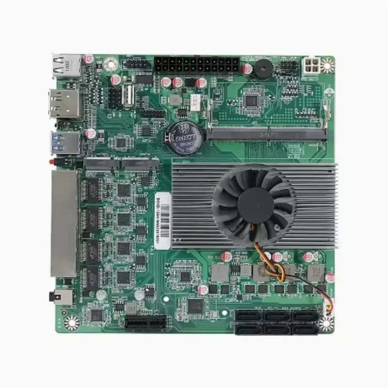 N100 Low power ITX motherboard industrial computer 6 disks 4 networks soft routing NAS storage server 12gen N305