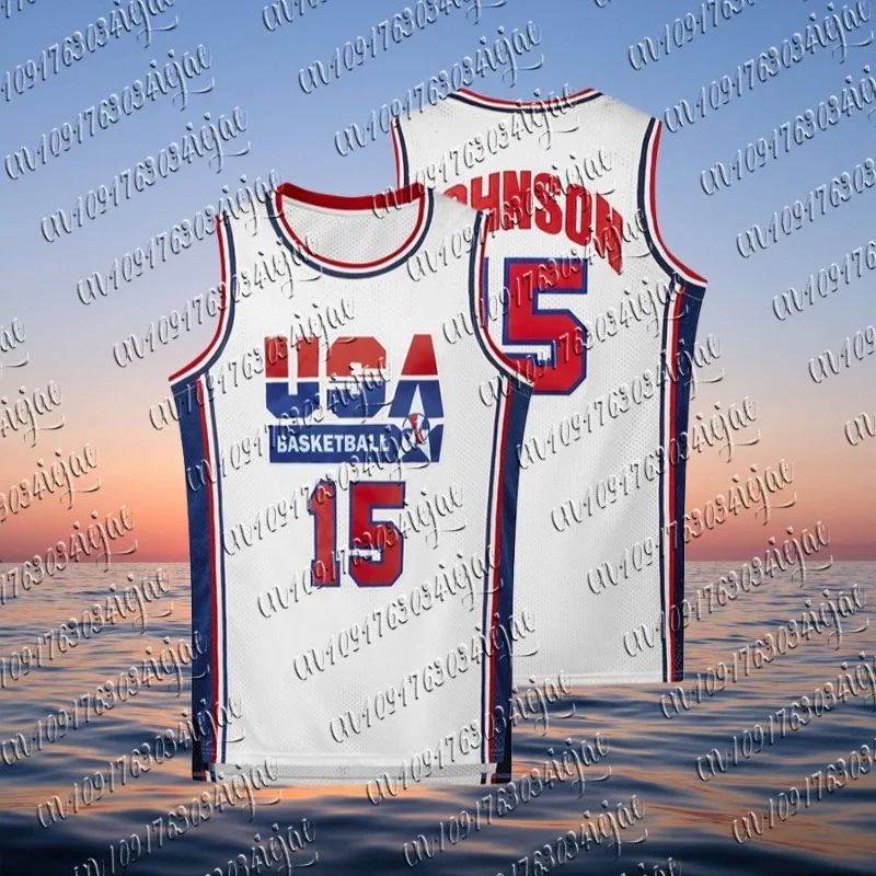 2026 Nueva llegada Vintage Jersey 1992 EE.UU. Baloncesto Jordan No. 15 camisetas sin mangas de camiseta de baloncesto para hombre