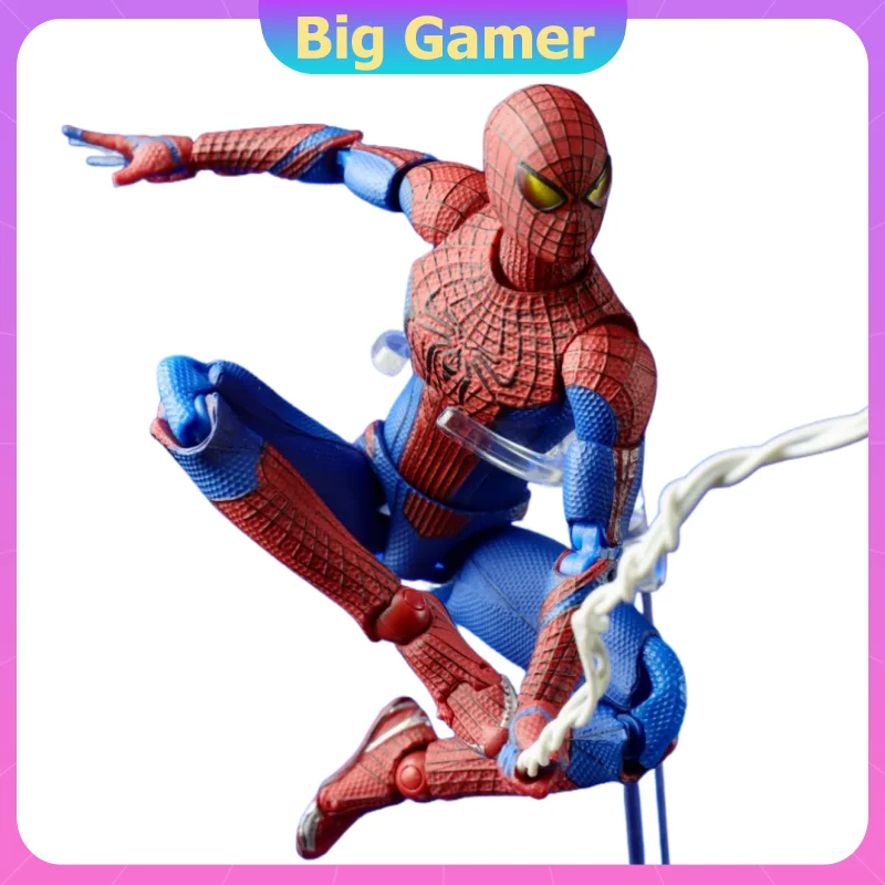 

Mafex The Amazing Spider-Man 001/147 Экшн Эндрю Гарфилд Питер Паркер Модель Shf Аниме Позаиваемая фигурка с веб-аксессуарами
