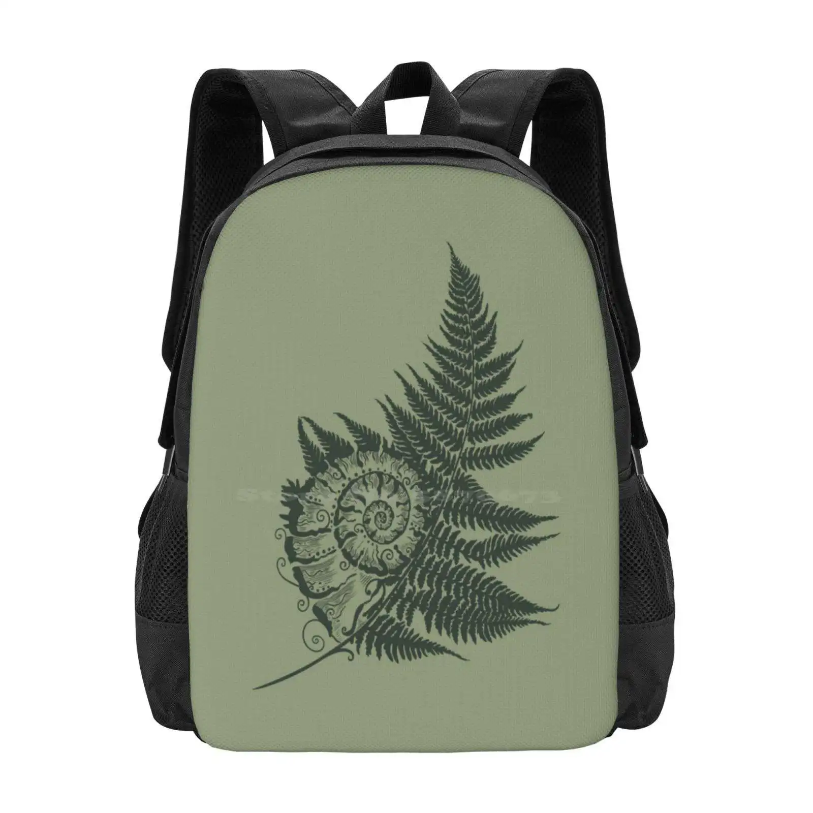 Fern Snail Shell Fern Leaf Autumn Hot Sale Schoolbag Backpack Fashion Bags Snail Shell Slug Autumn Sheet Fern Leaf Nature