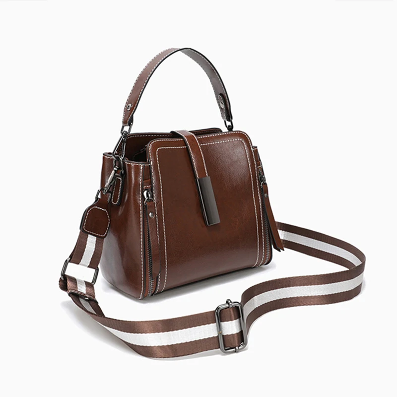 Cowhide Women Bags 2024 New Fashion Genuine Leather Women's Handbag High-quality Luxury Crossbody Shoulder Bag 8807