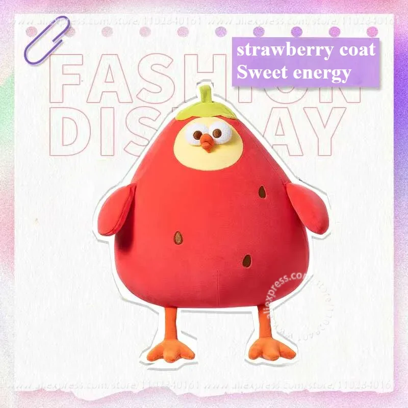 MINISO DUNDUN Strawberry Music Festival Series Kawaii Furry Doll Zabawka dla dzieci Śliczna poduszka dekoracyjna Model peryferyjny Ozdoby