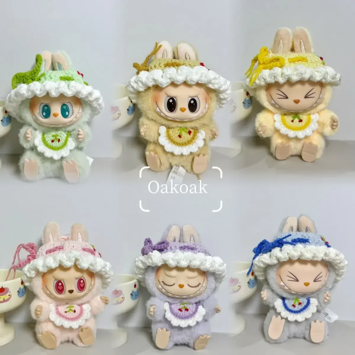 

original 17cm labubu clothes outfit Plush doll clothes Macaron Cute Clothing DIY Kid Gift Clothes Hair accessories v1v2 clothes