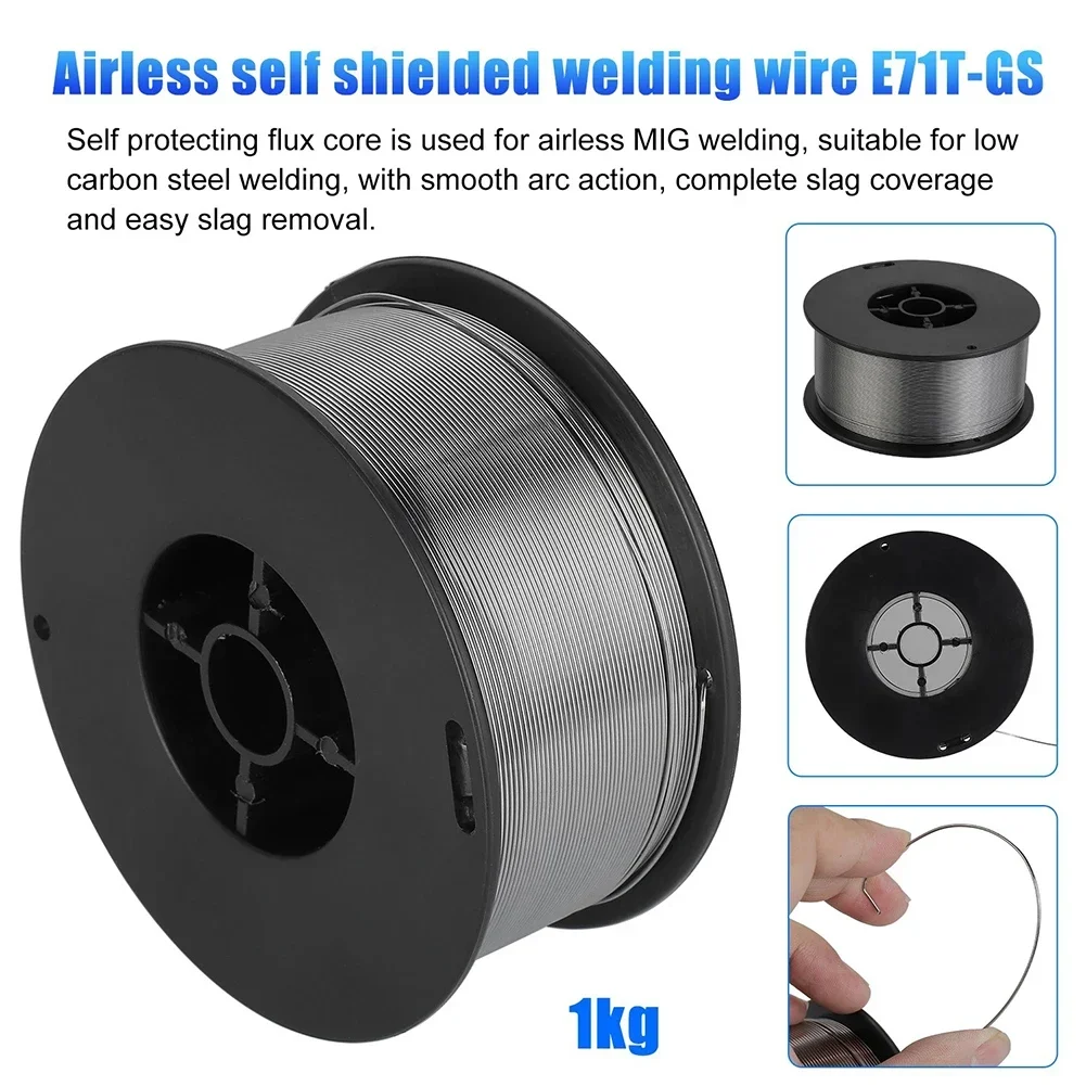 

MIG Welding Wire E71T-GS Gasless Flux Core Wire 0.8/1.0/1.2mm 1KG Welder Wire MIG Welding Accessories For Soldering Gasless Wire