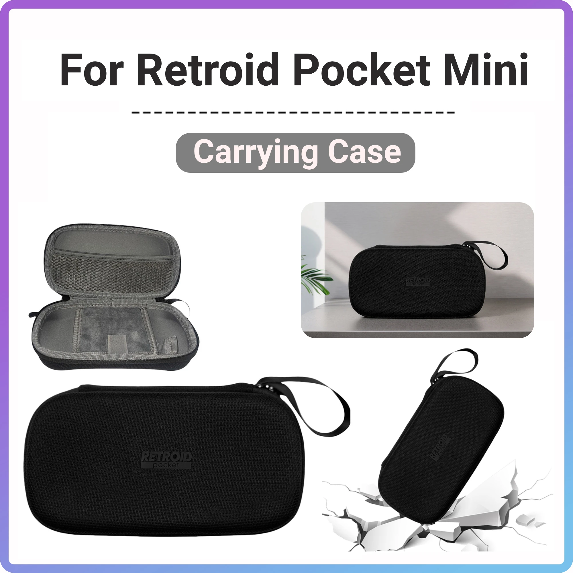 

Portable Carrying Case for Retroid Pocket MINI Handheld Game Console Waterproof Storage Bag Hard Handbag for Retroid Pocket Mini