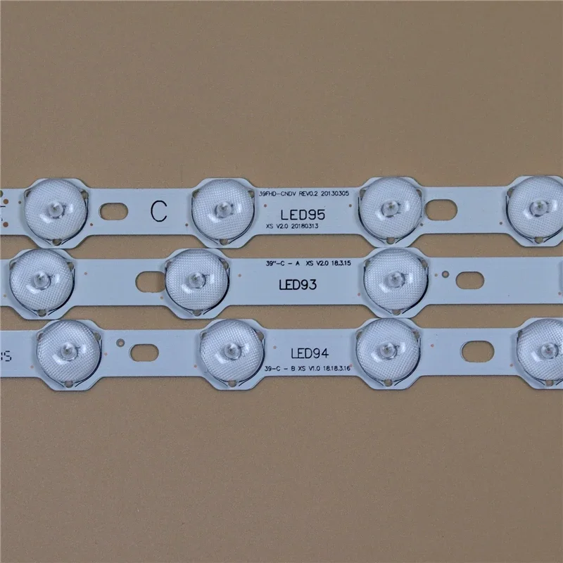 Barras de tv led para toshiba 40l1333db 40l1533db 40l3451db 40l3453db 40l3454db kit de tiras de luz de fundo led 9 lente da lâmpada 5 bandas fitas