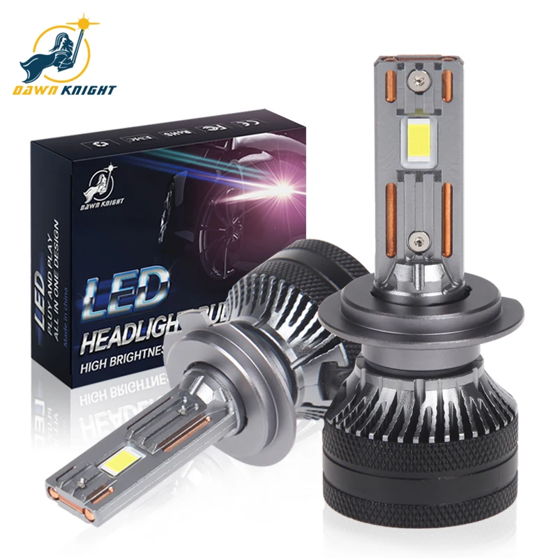 DAWNKNIGHT 140W K5C PLUS H7 H11 H1 H4 Led Headlight Bulb 4300K LED HB3 HB4 Double Copper Tube Led Light Kit for Car 12V 2PCS