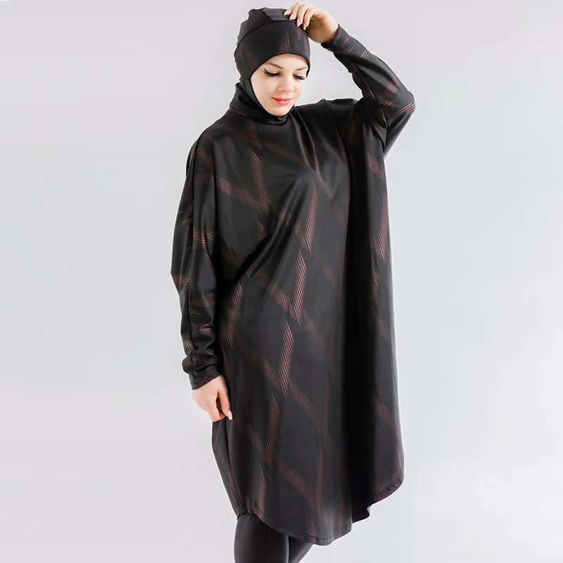 Burkini muslim swimwear abaya mujer musulmana hijab turbante bañador manga larga Burkini-traje de baño musulmán para mujer, ropa de baño modesto