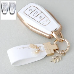 NEW TPU Car Remote Key Case Cover Shell for Geely Coolray X6 Geometry C Emgrand Global Kulrey Hawk GX7 Okavango Accessories
