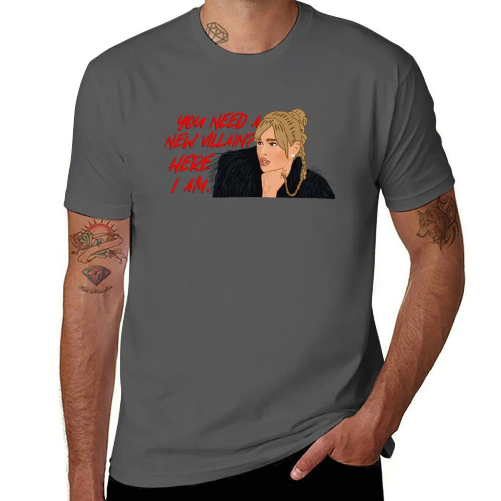 

Diana Jenkins The Real Housewives of Beverly Hills You Need A New Villain Here I Am T-Shirt man t shirt luxury T-Shirt