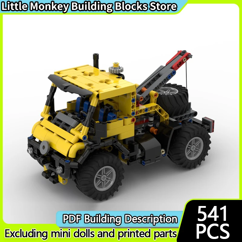 City Car Model MOC Building Bricks Classic Unimog Service Truck Modular Technology Children Holiday Gifts Assemble Toys Suit