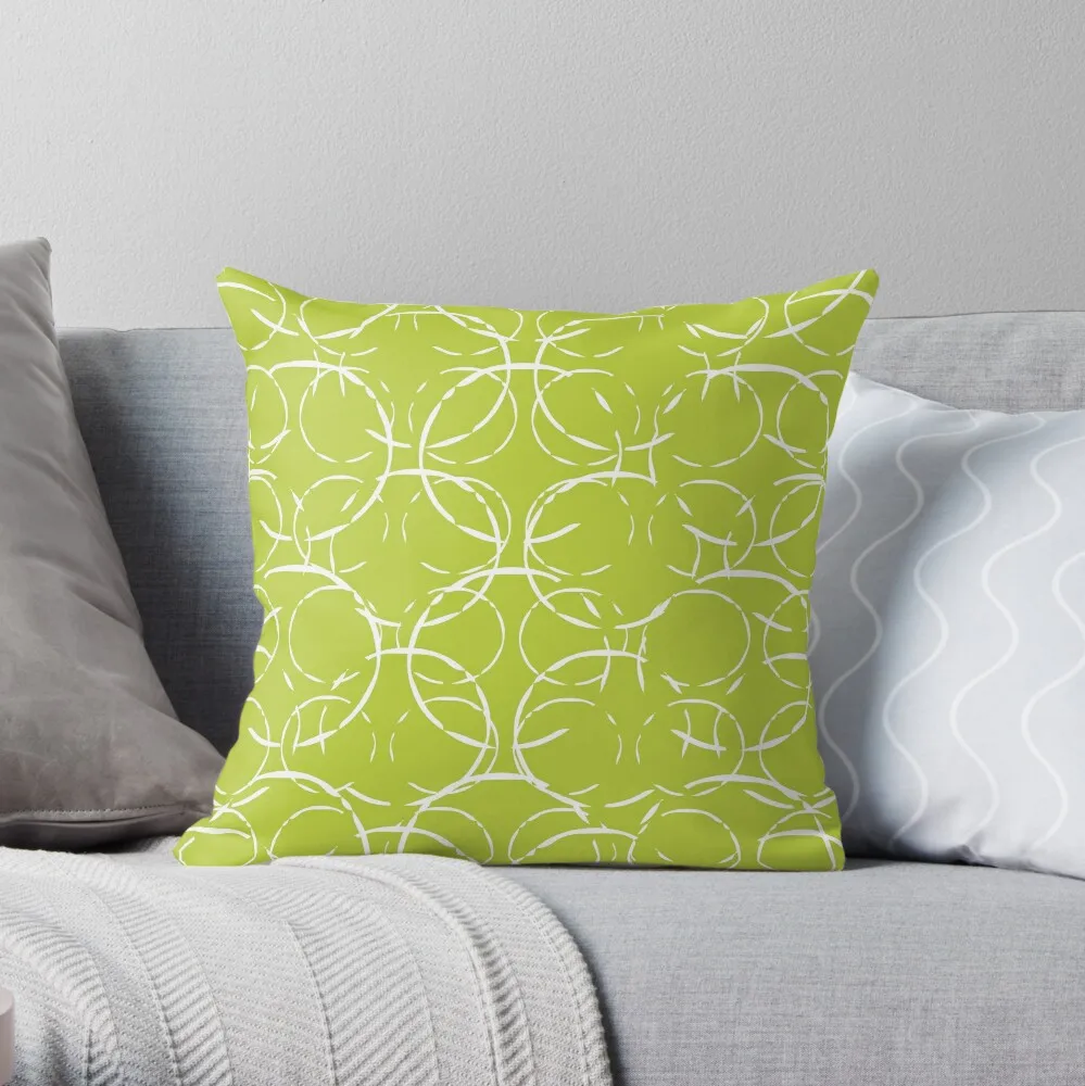 

Funky Lime Green and White Polka Throw Pillow Sofa Cushion Cover Sofas Covers Cushions Home Decor