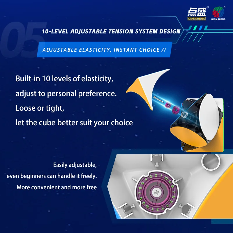 DianSheng Googol Magnetyczny duży liść klonu Magiczna kostka bez naklejek Profesjonalne zabawki Fidget Puzzle Prezenty