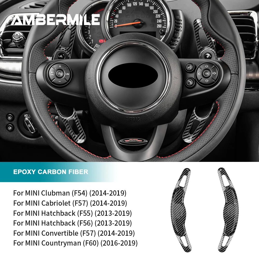 

TOP ABS for BMW MINI Cooper S Countryman F54 F55 F56 F57 F60 Cabriolet Car Steering Wheel Paddle Shifter Cover Trim Accessories